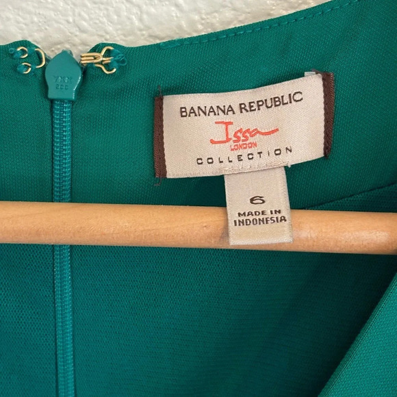 Banana Republic Issa London Collection Dress Size 6 Emerald Green | Cocktail - Picture 3 of 6